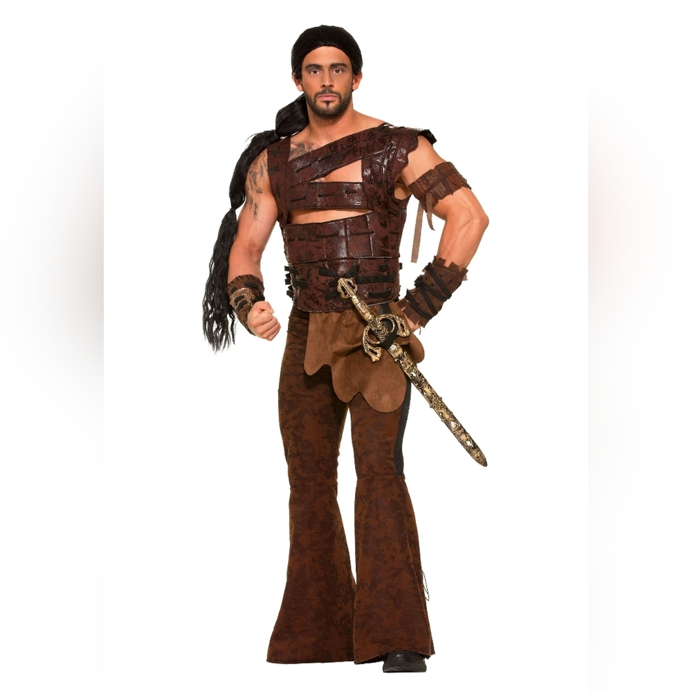 NWT Plus Size Men's Medieval Warrior Costume- P- Vikings, Cosplay, Halloween